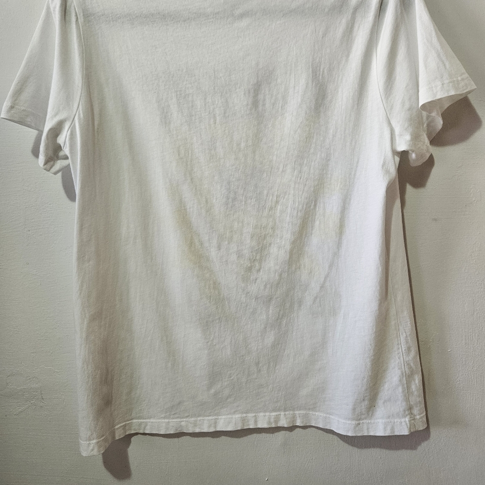 GANNI Love Club Smiley Face Graphic Tee Organic Cotton White S - Picture 9 of 15
